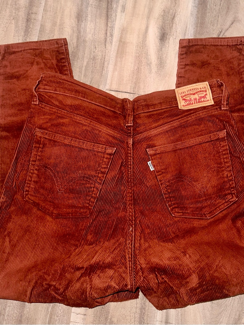 Levi's Womens Rust Corduroy Mom Jeans